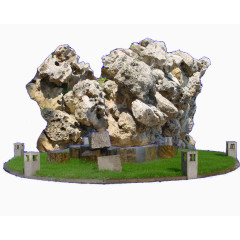 绿化草坪石头雕塑