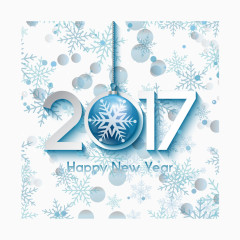 2017年雪花矢量免抠素材