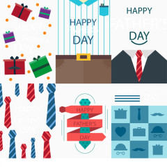 创意父亲节贺卡矢量图