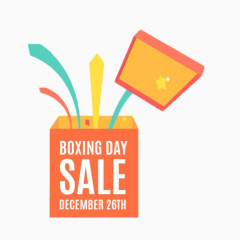 橘色sale盒子装饰元素