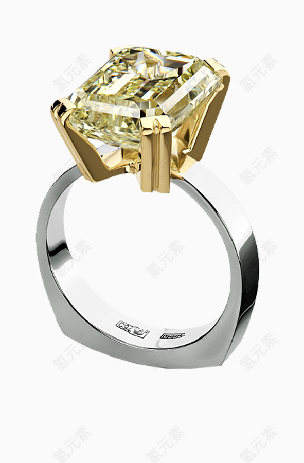金色钻石戒指