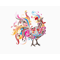 七彩的公鸡