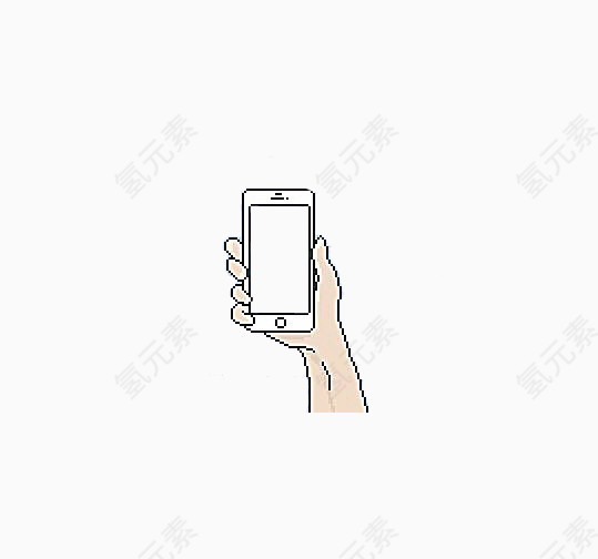 简约手拿手机