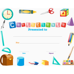 卡通教育装饰边框资格证