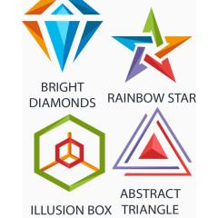 几何彩色商务标志