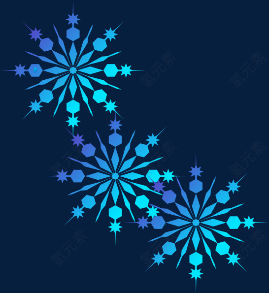 蓝色的雪花