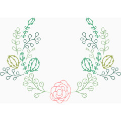 手绘花卉婚礼元素