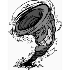 灰色卡通龙卷风