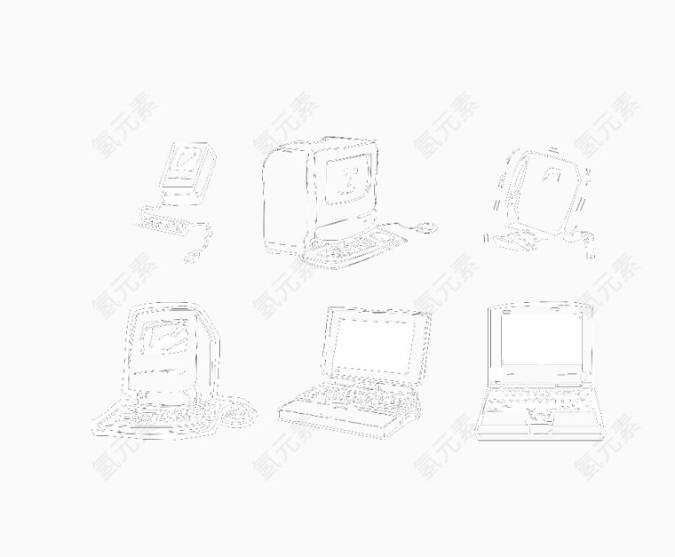 电子产品线描图