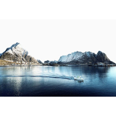 美丽的山脉湖泊景色