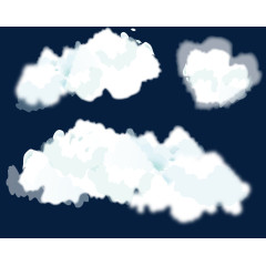 云朵白云立体矢量图