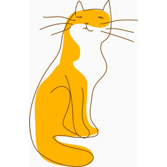矢量黄色猫咪可爱