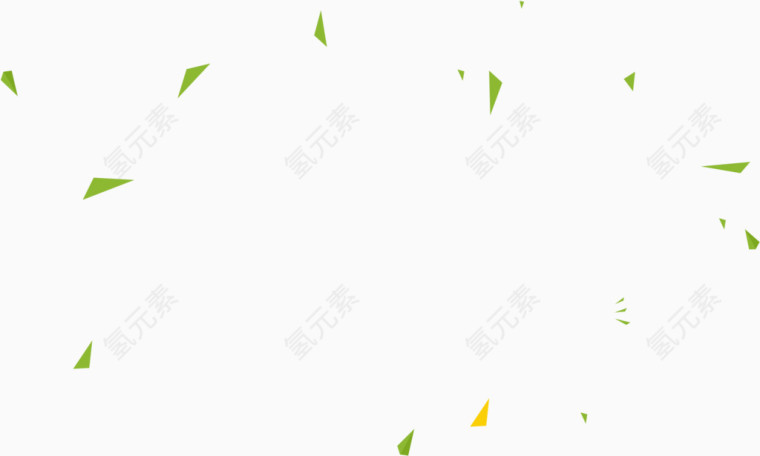 小清晰绿色不规则图飘落