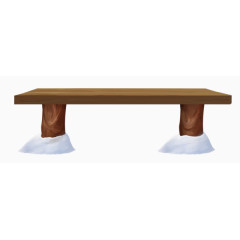 卡通木头长板凳