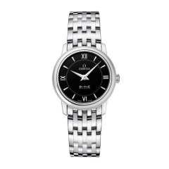 欧米茄碟飞典雅精钢石英女表