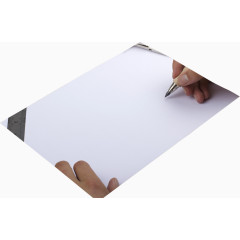 写作人物手势白纸