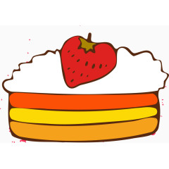 矢量手绘小蛋糕