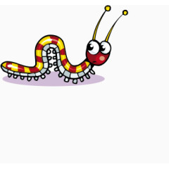 卡通毛毛虫红宝