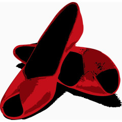 矢量一双红色高跟鞋