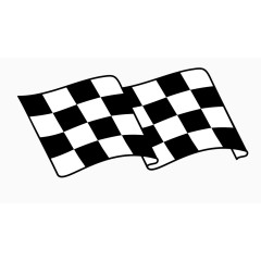 矢量黑白赛车旗帜