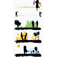 甜蜜恋爱的剪影