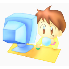 在电脑前工作的人