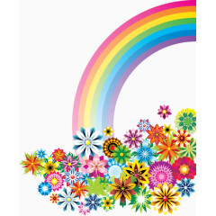 手绘绚丽彩虹