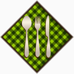 矢量手绘西餐工具