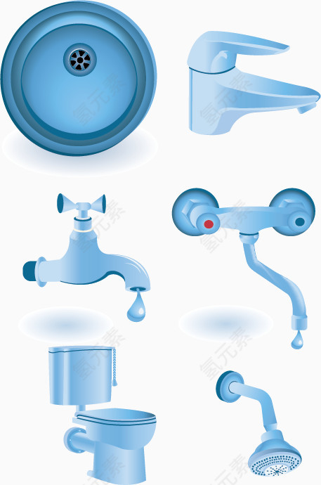 洗手间简约矢量图