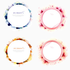 现代化抽象圆形标题框