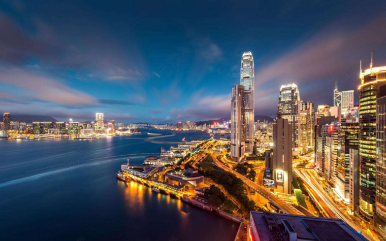 美丽的城市夜景背景