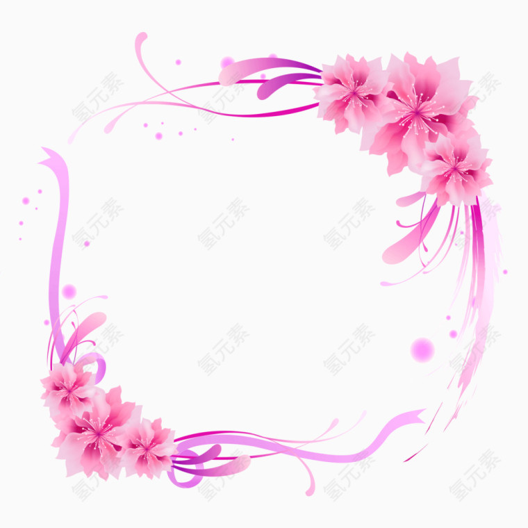 红色花瓣边框