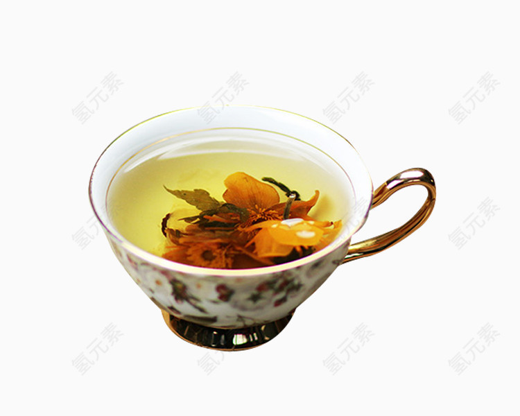 特色混合桂花茶素材