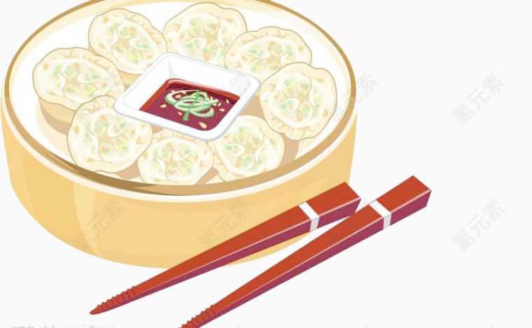 蒸笼中的热水饺素材