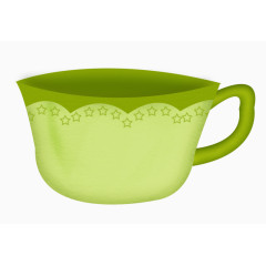 绿色的茶杯