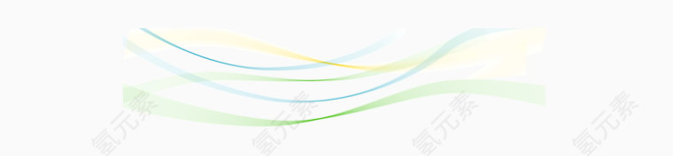 柔和彩色线条飘带