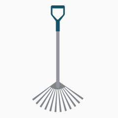 灰色矢量农业扫把工具