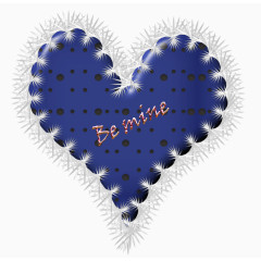 蓝色爱心图案