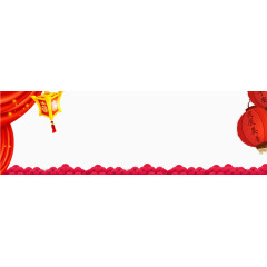 红色灯笼装饰免扣素材