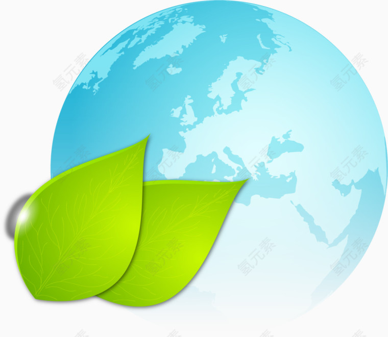 矢量立体环保地球