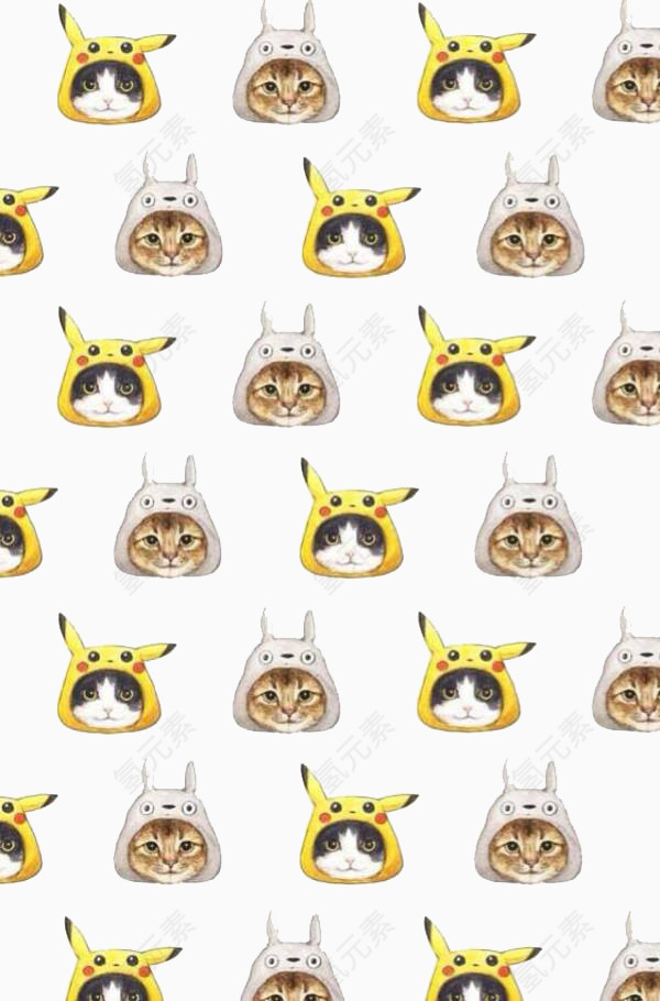 戴帽子的猫咪背景图