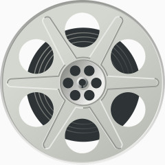 黑色胶片片段镂空圆形