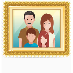 矢量一家人的合照