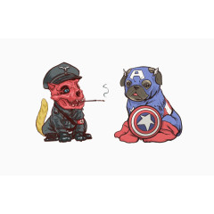 趣味卡通狗狗插画设计