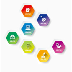 精美六边型不规则变换图案