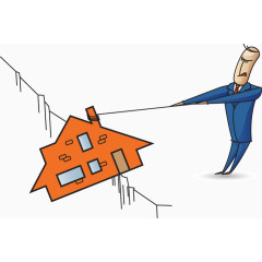 房屋商务人士抽象商业经济元素