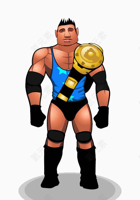 拿到金腰带的拳击手