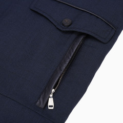 深蓝色休闲男士夹克外套