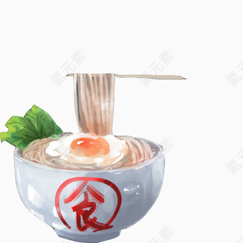 阳春面手绘画素材图片