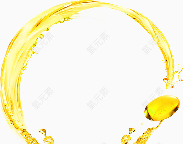 黄色创意精华油维生素E